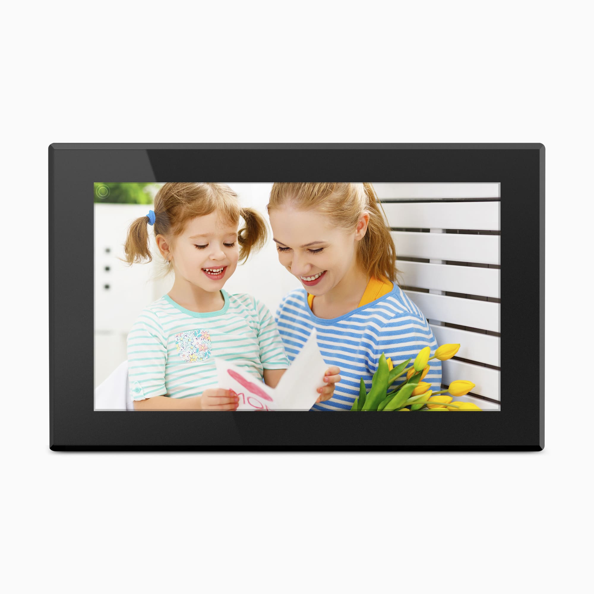 aluratek 15-inch ips touchscreen wifi digital photo frame 16gb main