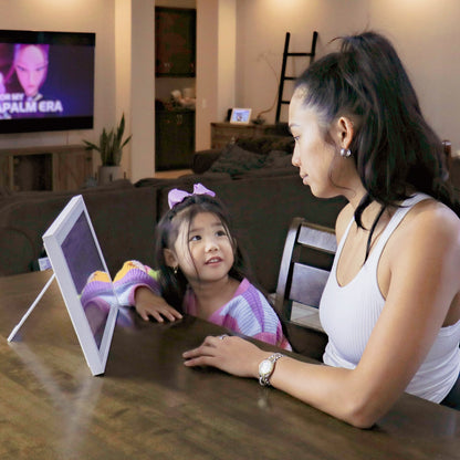 aluratek 15-inch smart wifi touchscreen digital calendar photo frame 32gb chores