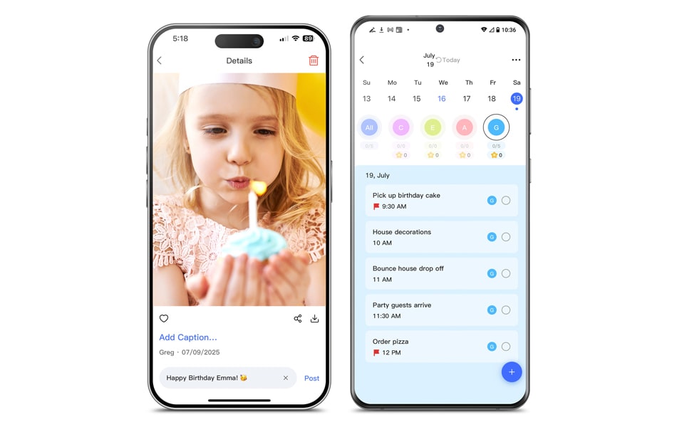 aluratek 15-inch smart wifi touchscreen digital calendar photo frame 32gb smartphone app