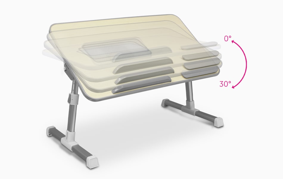 Aluratek Adjustable Ergonomic Laptop Cooling Table with Fan tilt control