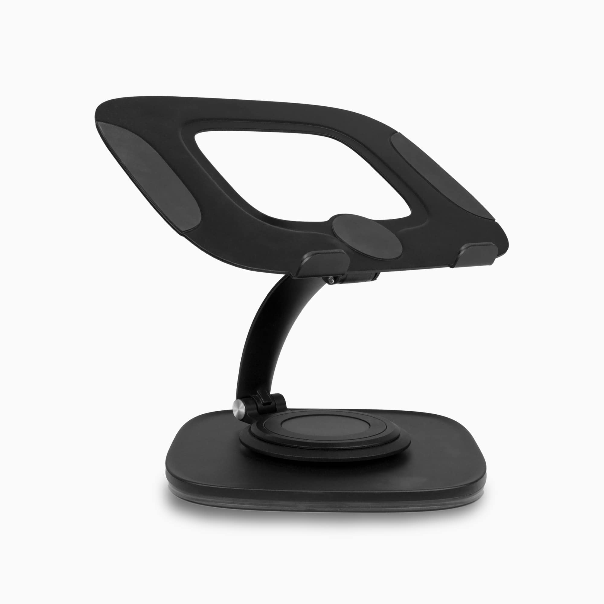 Aluratek Adjustable Ergonomic Laptop Stand 360 Rotating Base main black