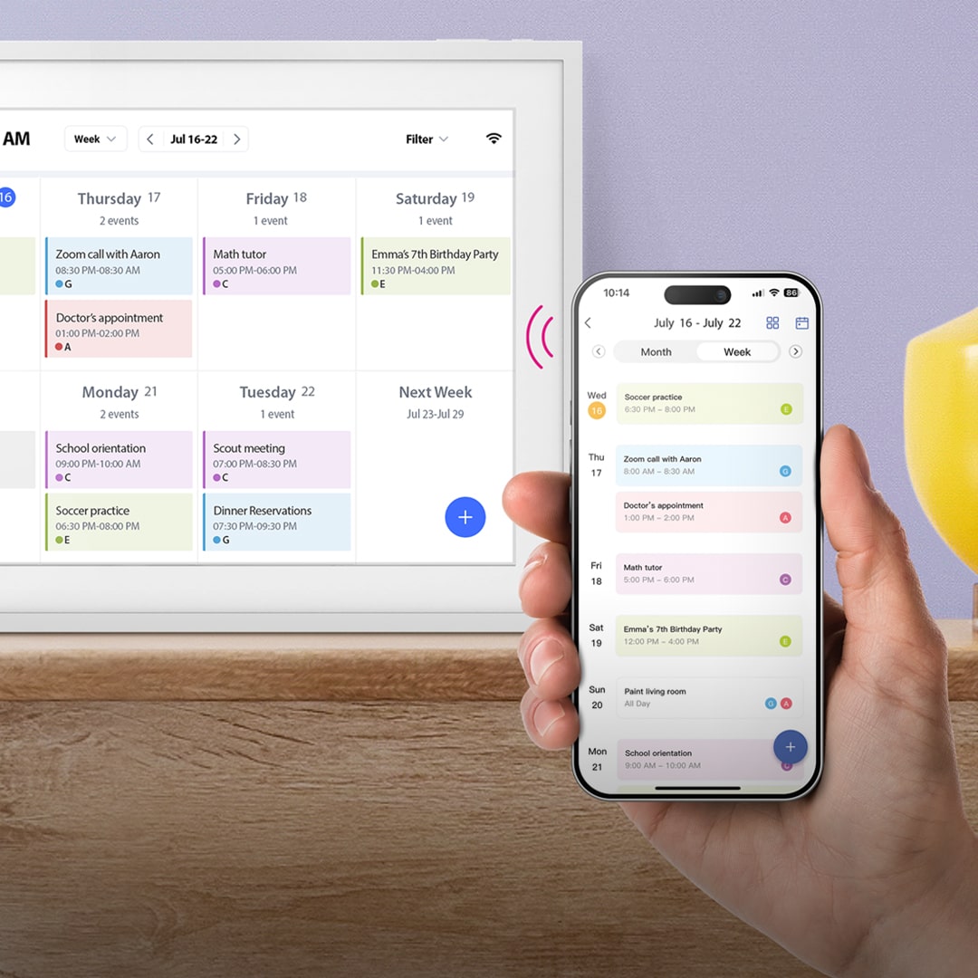 aluratek collections smart wifii calendar frames