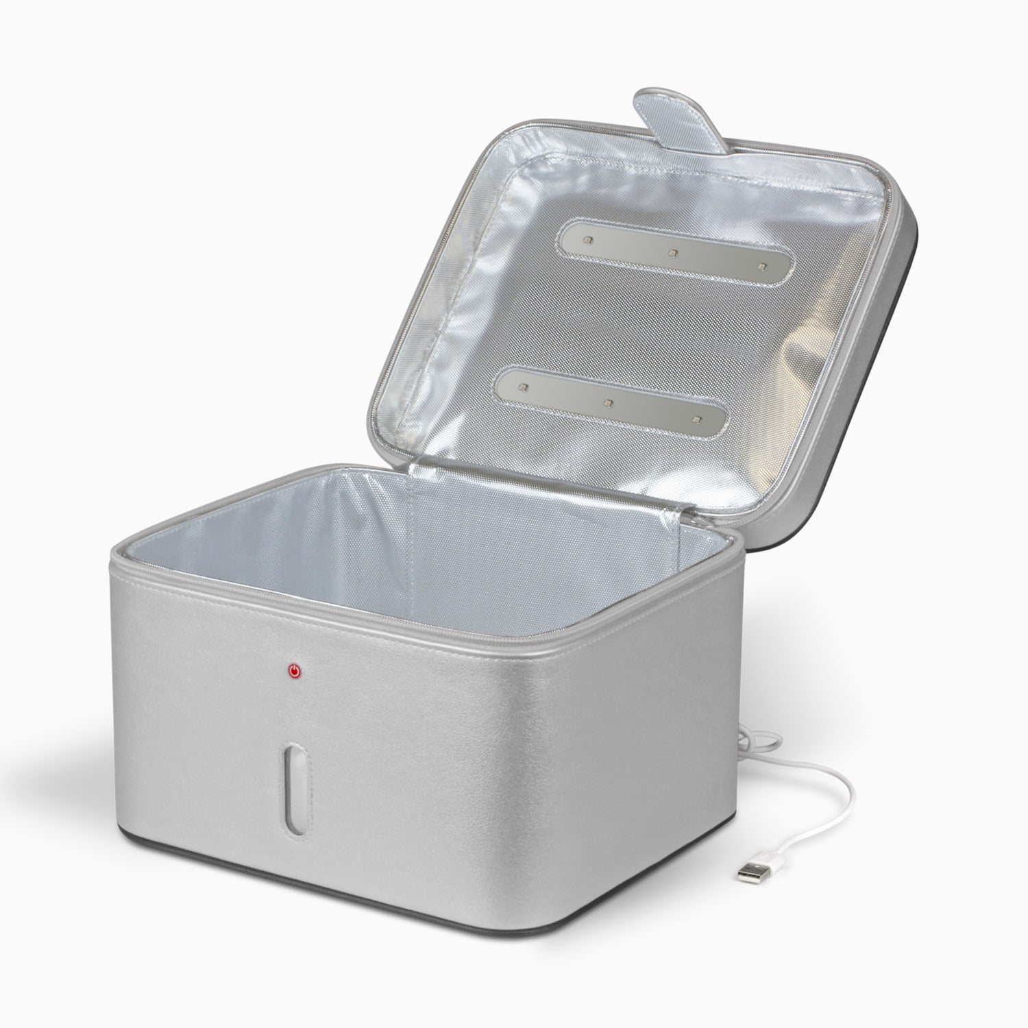 Aluratek UVC Sterilization Bag Gray open angle