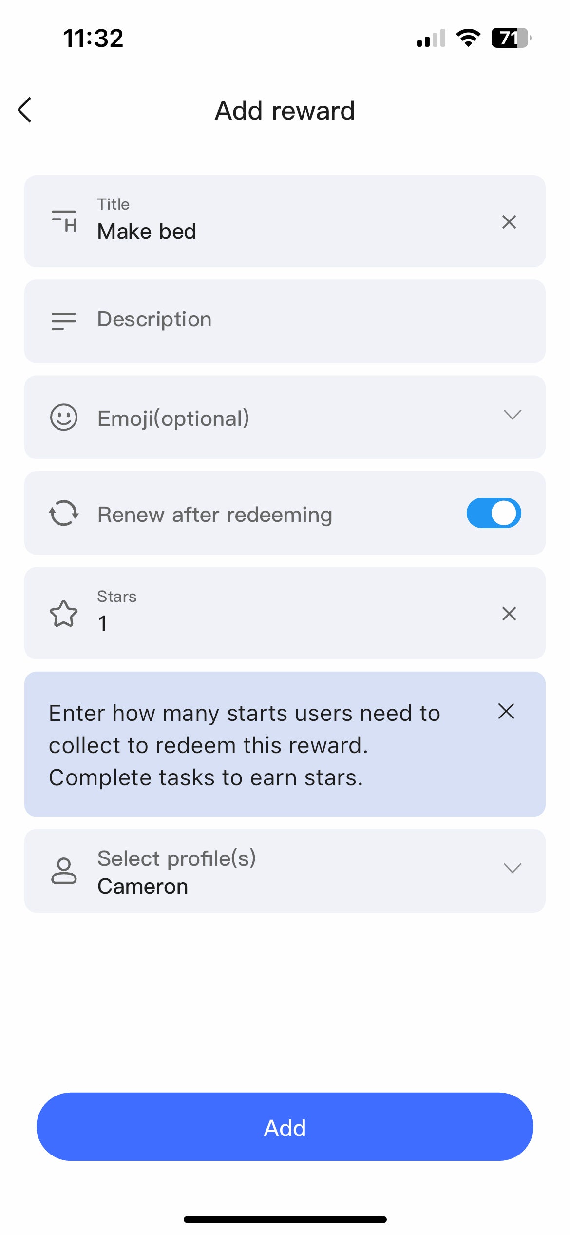 eCalendar Frame Rewards Setup